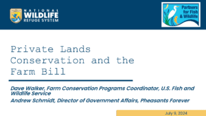 Image of Private Lands Conservation and the Farm Bill Presentation Intro Slide